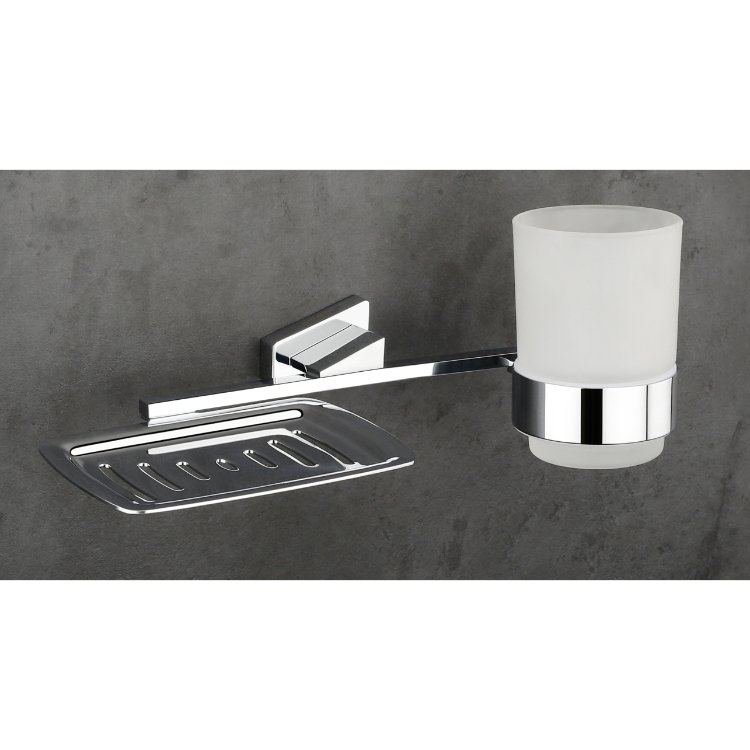 SBA-500214 SOAP DISH WITH TUMBLER HOLDER
