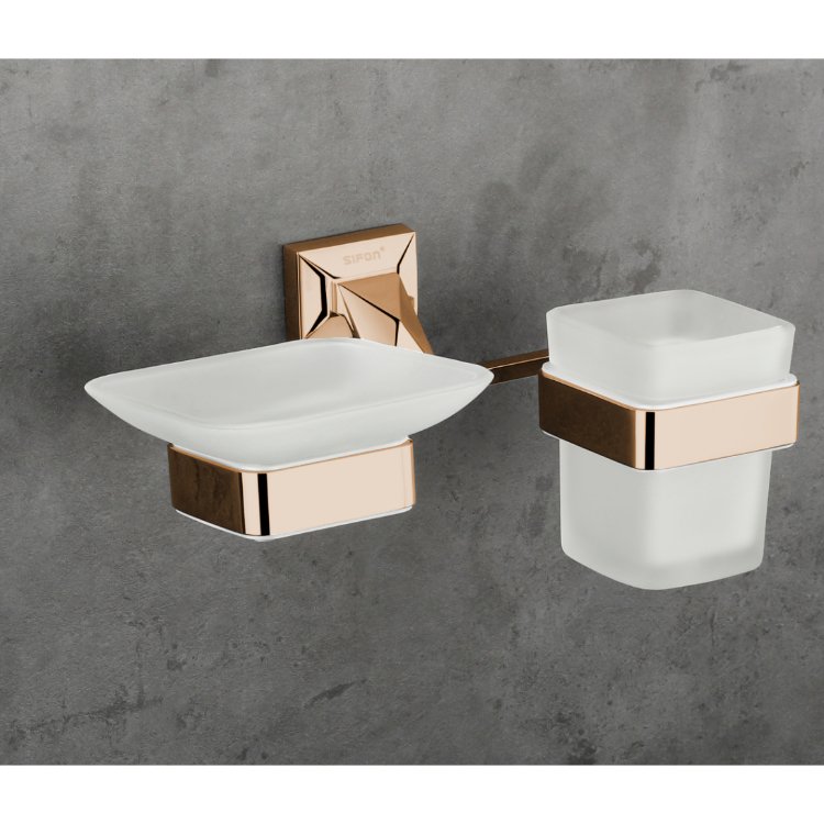 SBA-500314 SOAP DISH WITH TUMBLER HOLDER